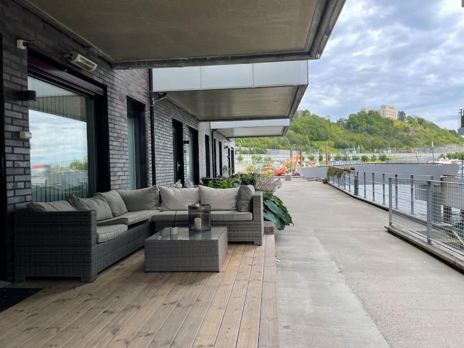 Oceanfront Apartment - Oslo Central - Private Patio Eksteriør billede